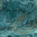 Nabari Wallpaper in Teal, Charcoal and Gold Glitter