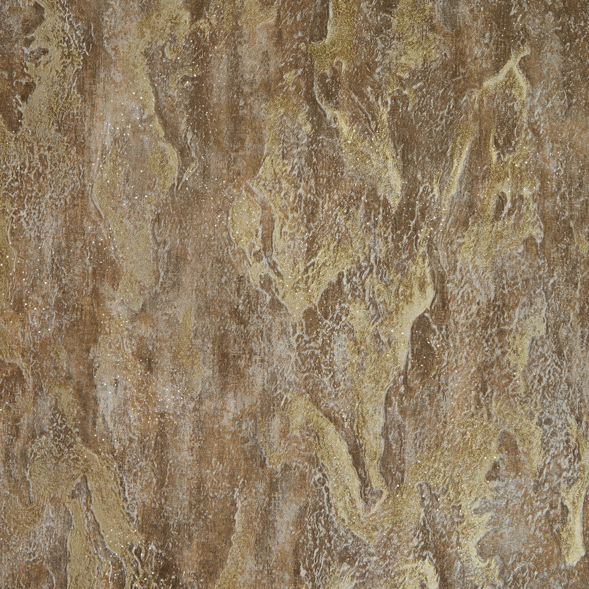 Nador Wallpaper in Brown, Mocha and Gold Glitter