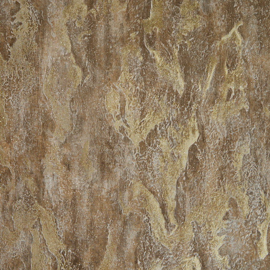 Nador Wallpaper in Brown, Mocha and Gold Glitter