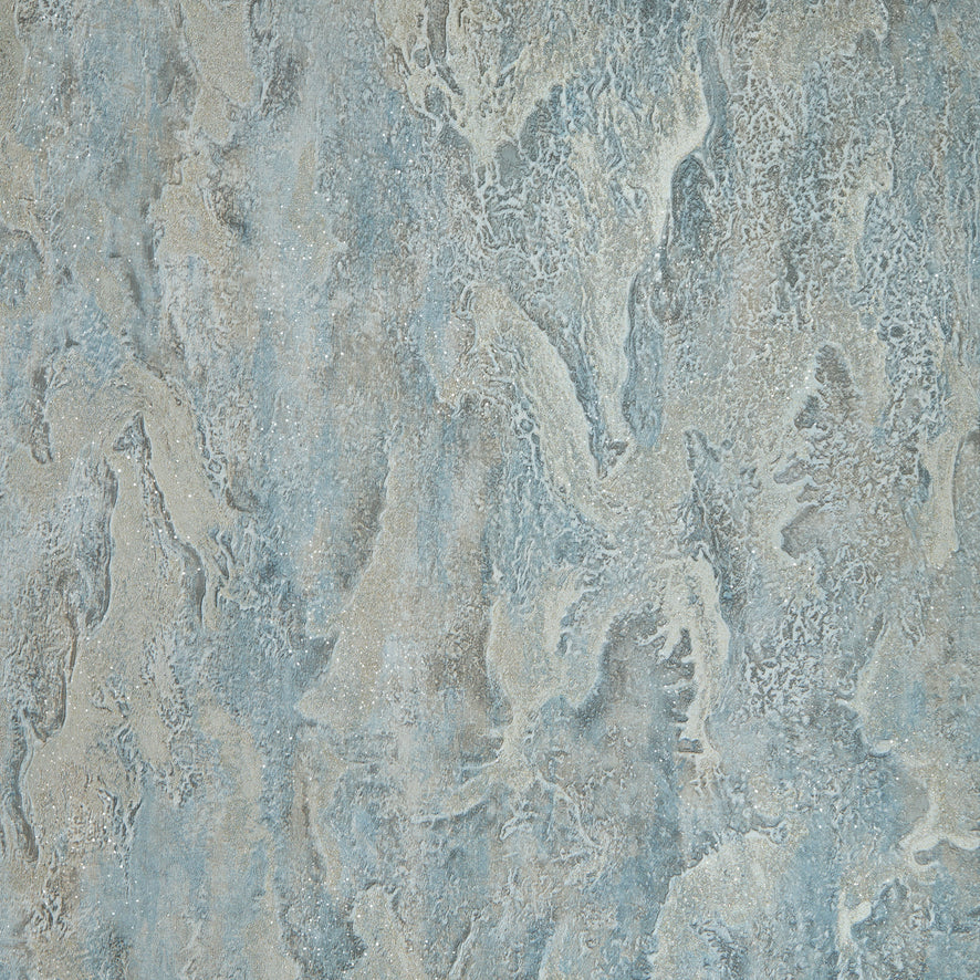 Nador Wallpaper in Duck Egg, Grey and Gold Glitter