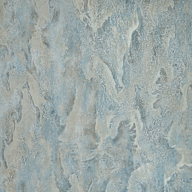 Nador Wallpaper in Duck Egg, Grey and Gold Glitter