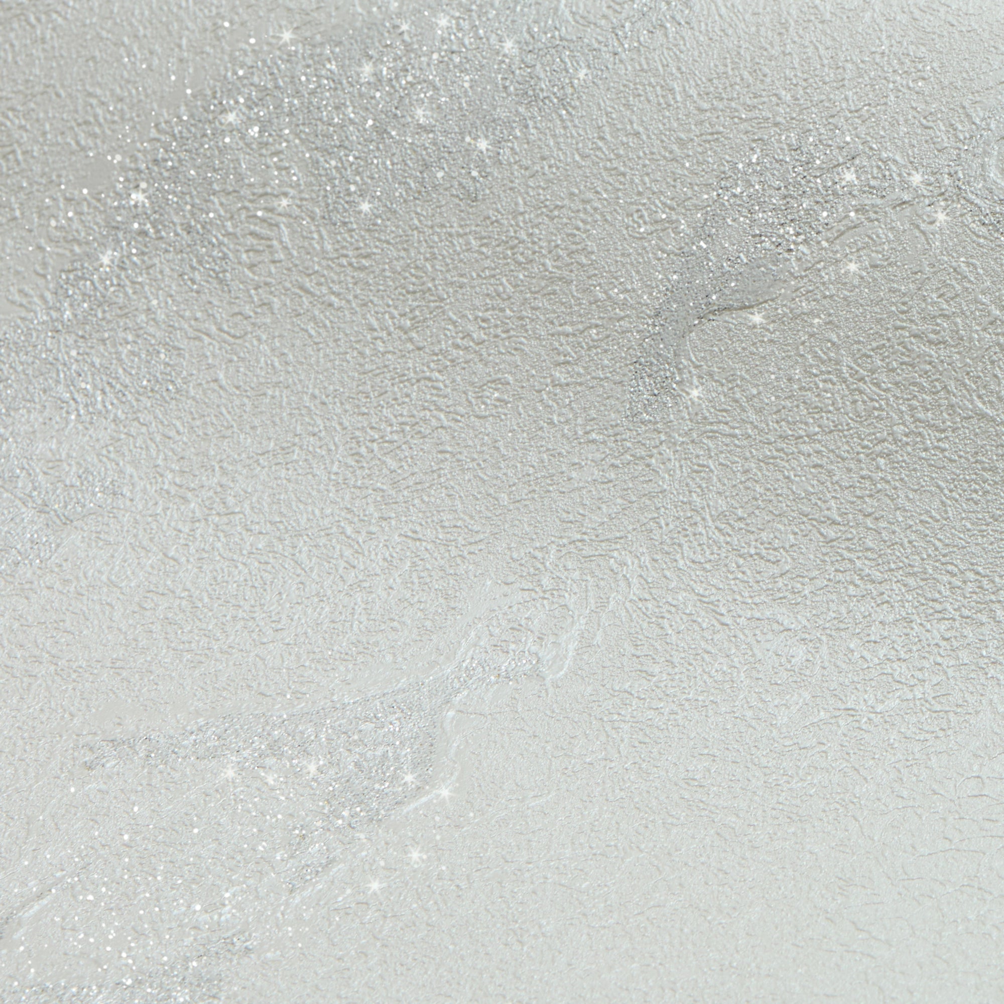 Nador Wallpaper in Silver, White and Silver Glitter