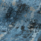 Nagano Wallpaper in Blue and Charcoal with Gold Metallic