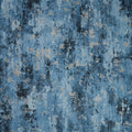 Nagano Wallpaper in Blue and Charcoal with Gold Metallic
