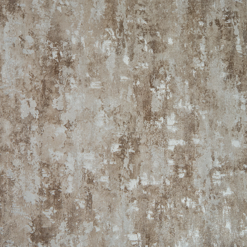 Nagano Wallpaper in Brown with Silver Metallic