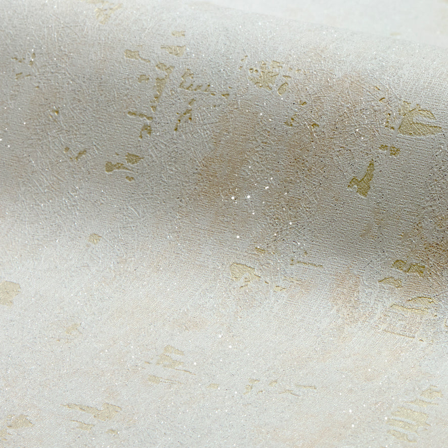 Nagano Wallpaper in Cream with Gold Metallic