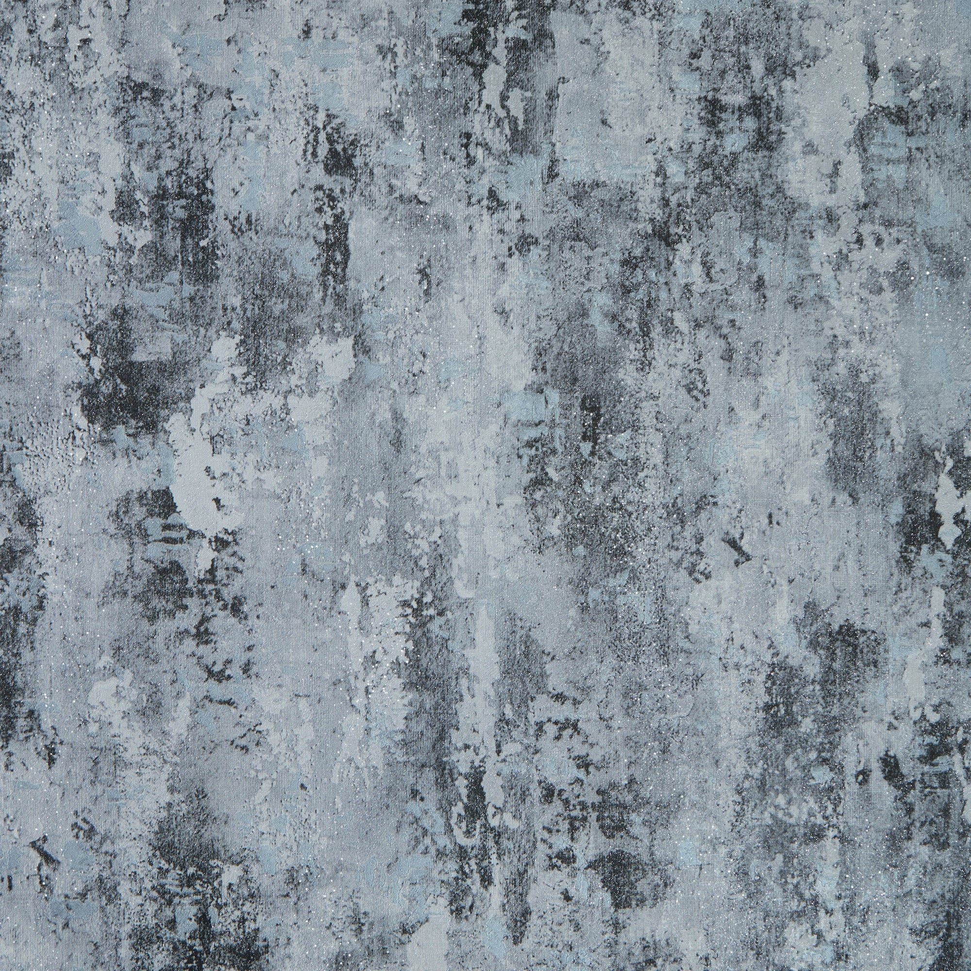 Nagano Wallpaper in Grey and Black with Silver Glitter