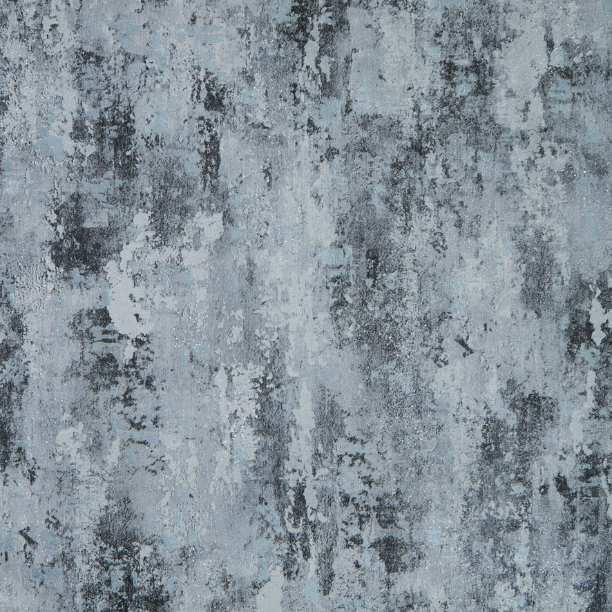 Nagano Wallpaper in Grey and Black with Silver Glitter