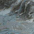 Nakura Wallpaper in Grey and Blue with Silver Metallic
