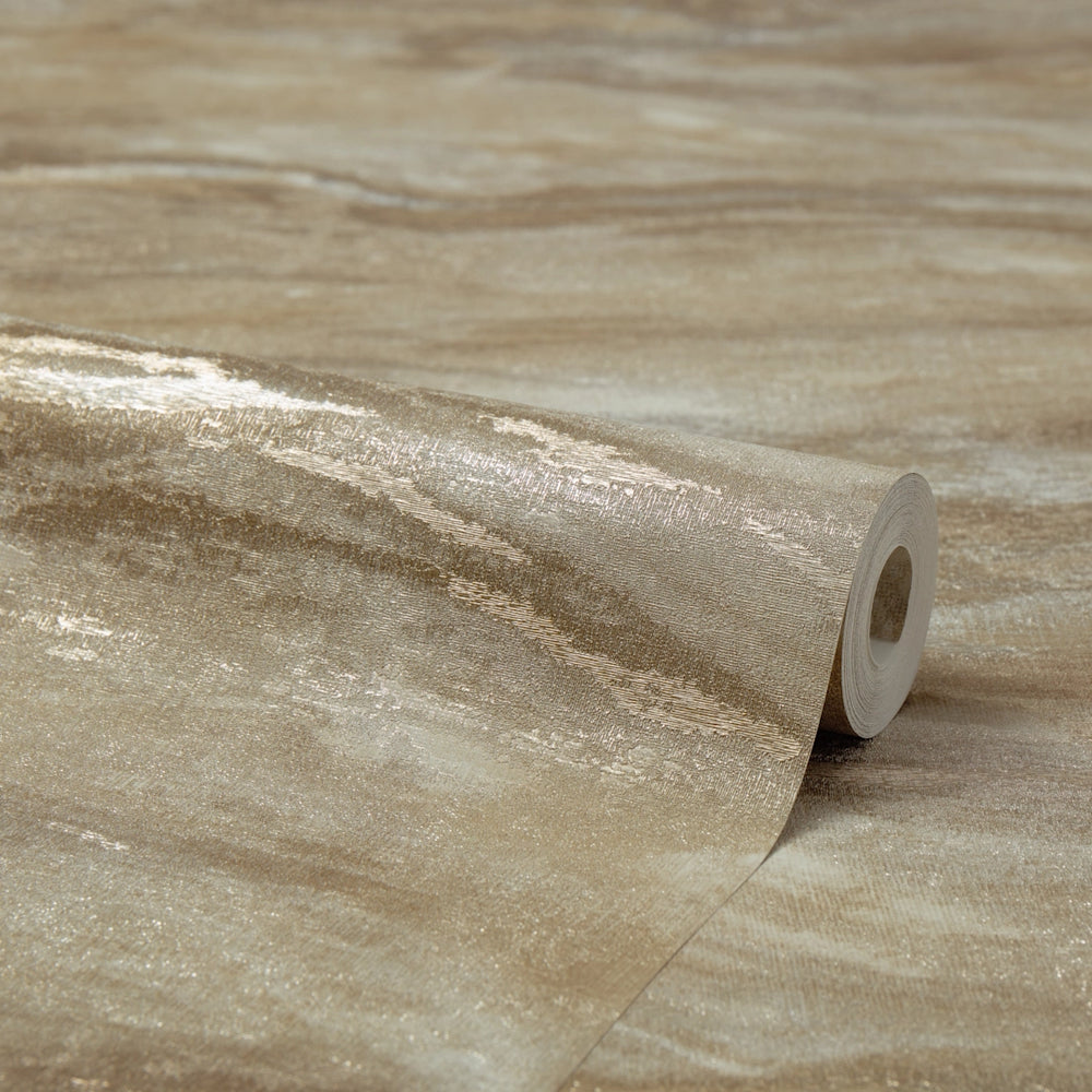 Nirvana Metallic Wallpaper in Cool Grey and Taupe