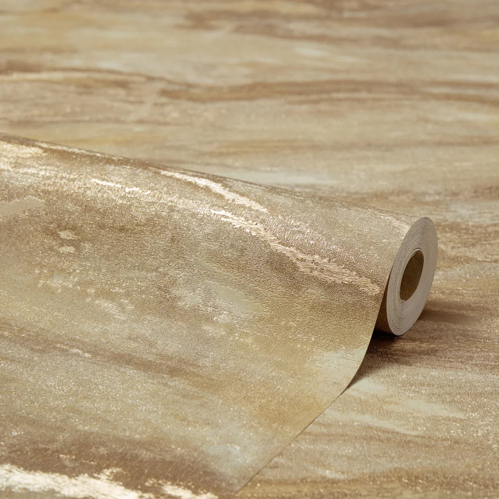 Nirvana Metallic Wallpaper in Gold and Silver