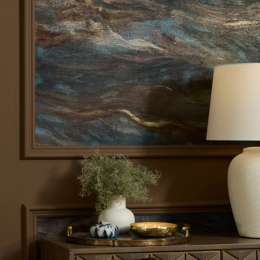 Nirvana Metallic Wallpaper in Midnight Sky