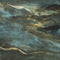 Nirvana Metallic Wallpaper in Teal and Gold