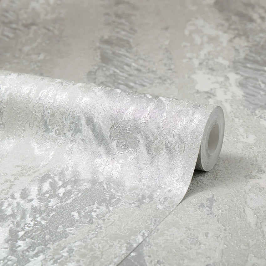 Nova Metallic Wallpaper in Cool Grey and Silver – I Love Wallpaper