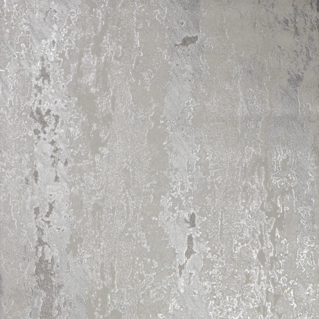 Nova Metallic Wallpaper in Cool Grey and Silver