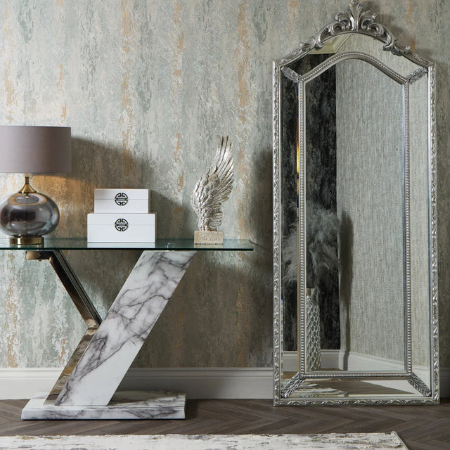 Nova Metallic Wallpaper in Duck Egg Green with Silver Sparkle