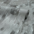 Novara Wallpaper in Dark Grey and Silver Glitter