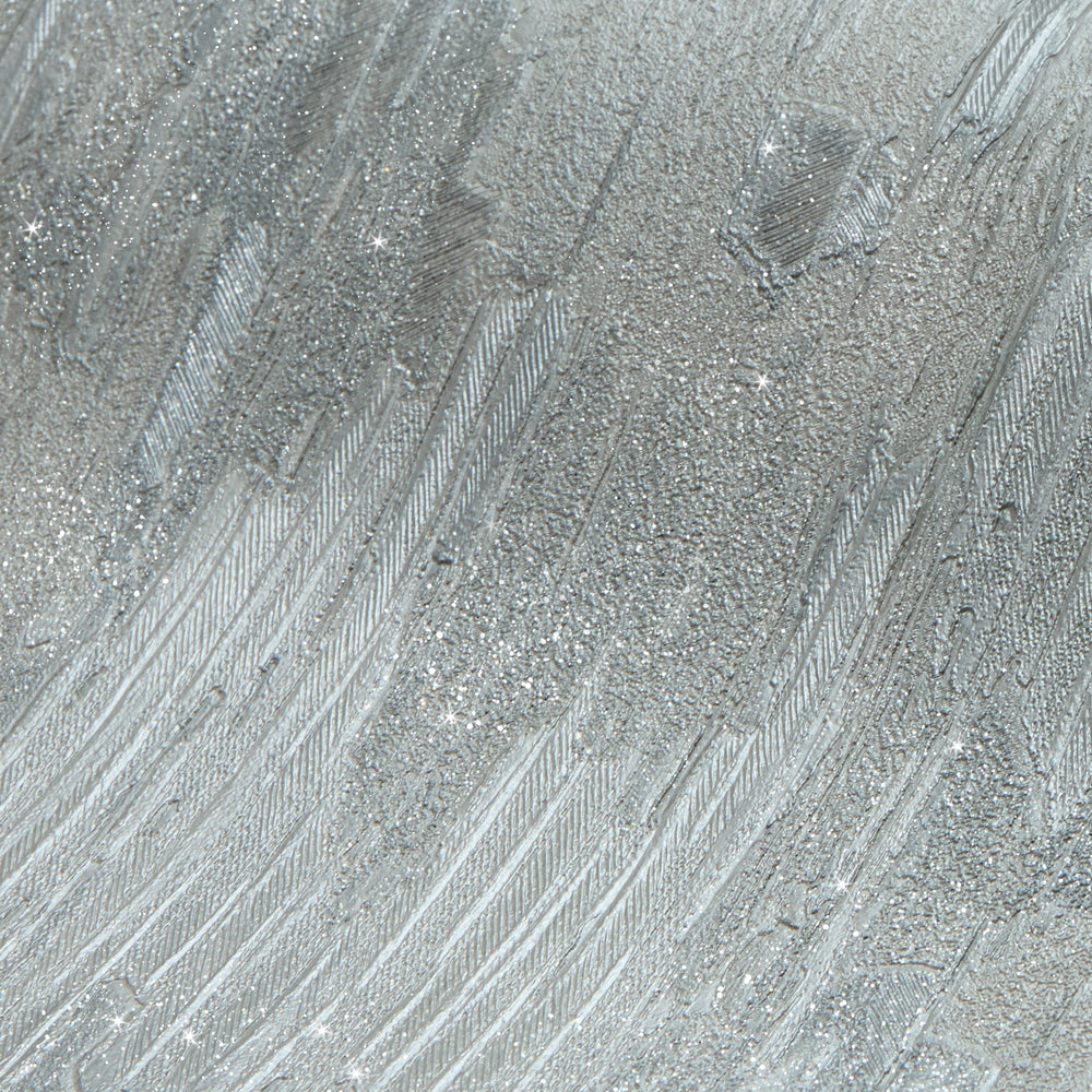 Novara Wallpaper in Light Grey and Silver Glitter