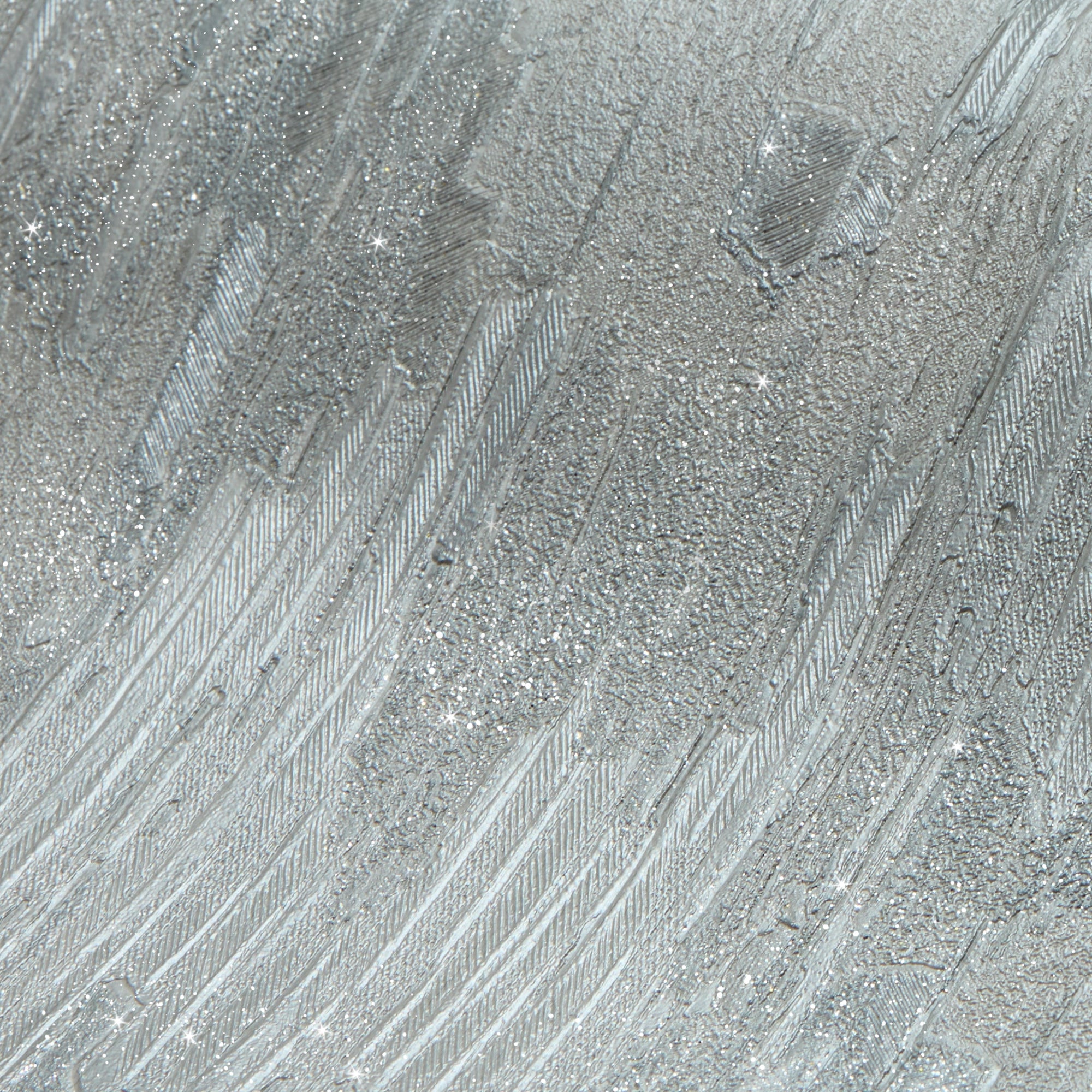 Novara Wallpaper in Light Grey and Silver Glitter