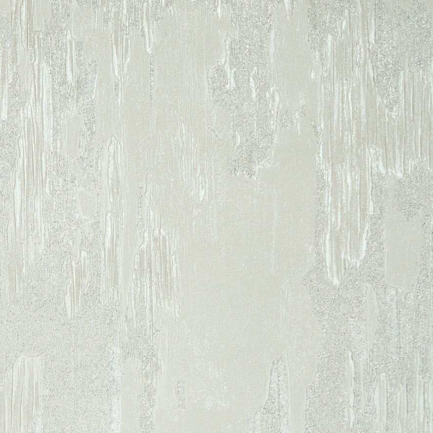 Novara Wallpaper in White and Silver Glitter