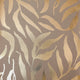 Olive Leaf Wallpaper in Almond with Gold Foil