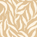 Olive Leaf Wallpaper in Caramel Latte