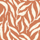 Olive Leaf Wallpaper in Cream on Terracotta