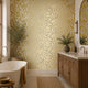 Olive Leaf Wallpaper in Cream with Gold Foil