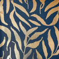 Olive Leaf Wallpaper in Navy with Gold Foil
