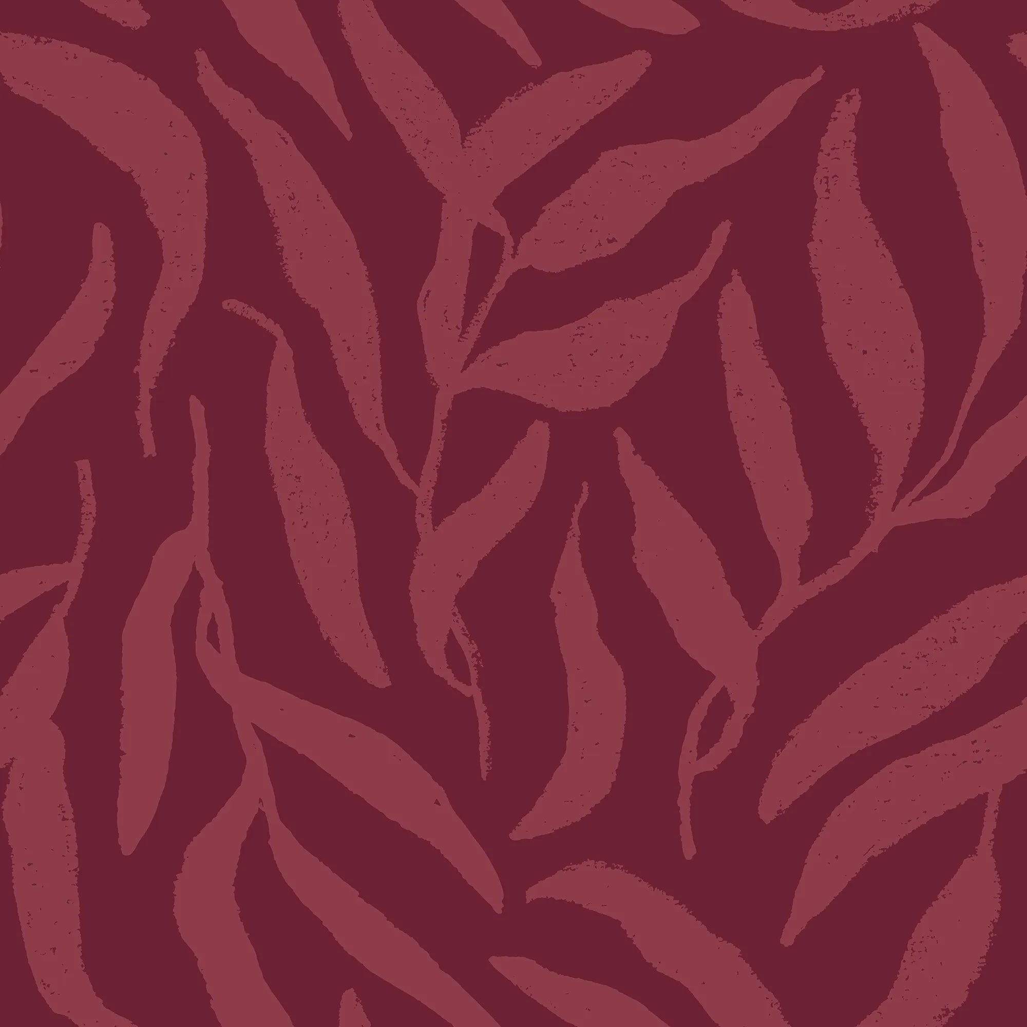 Olive Leaf Wallpaper in Ruby