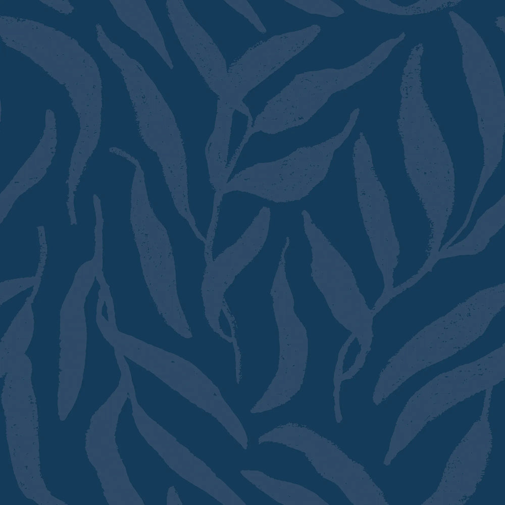 Olive Leaf Wallpaper in Sapphire