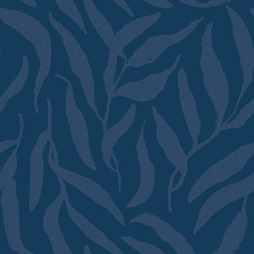 Olive Leaf Wallpaper in Sapphire