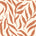 Olive Leaf Wallpaper in Terracotta on Cream