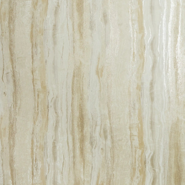 Oslo Wallpaper in Cream and Gold with Gold and Silver Metallic