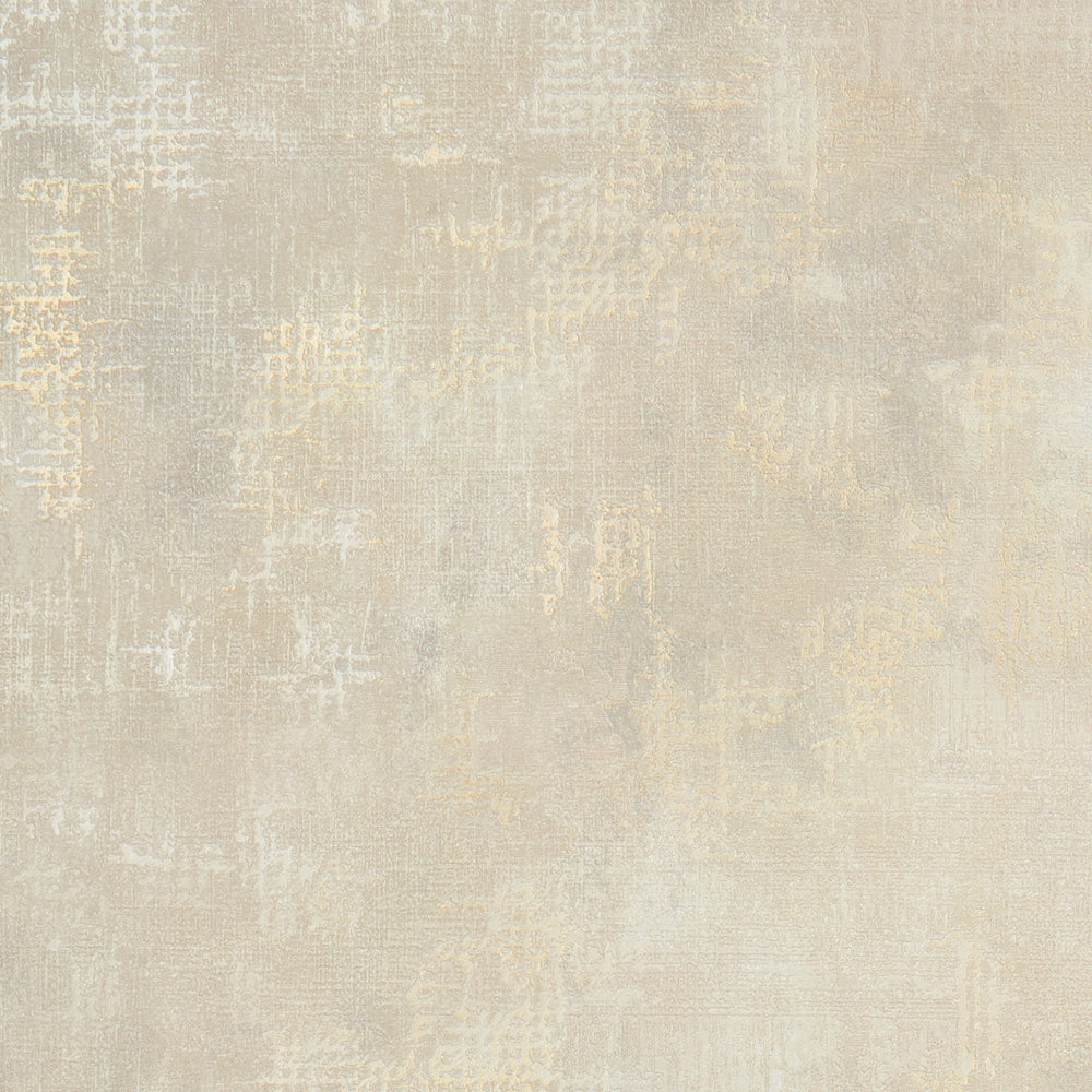 Padua Wallpaper in Cream Metallic on Light Grey