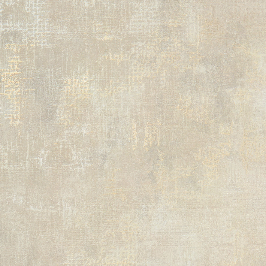 Padua Wallpaper in Cream Metallic on Light Grey