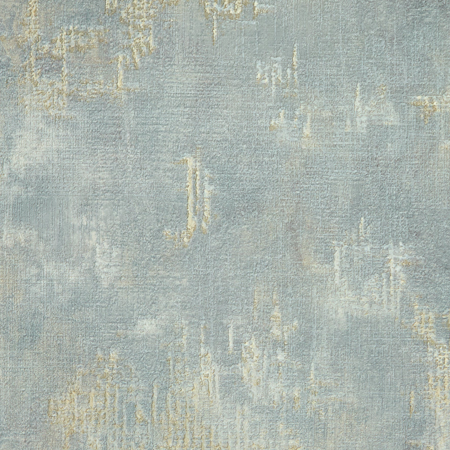 Padua Wallpaper in Gold Metallic on Light Blue