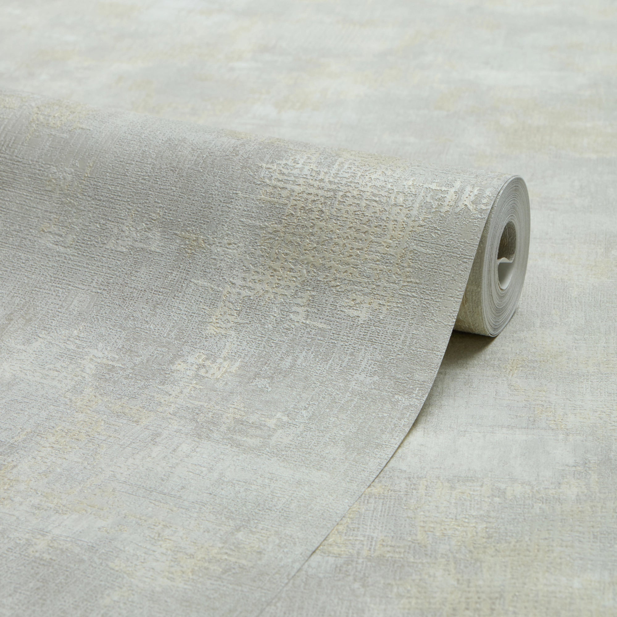 Padua Wallpaper in Gold Metallic on Light Grey