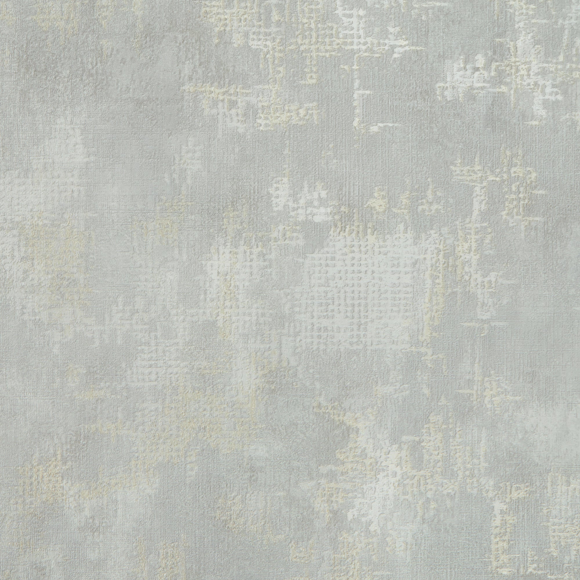 Padua Wallpaper in Gold Metallic on Light Grey