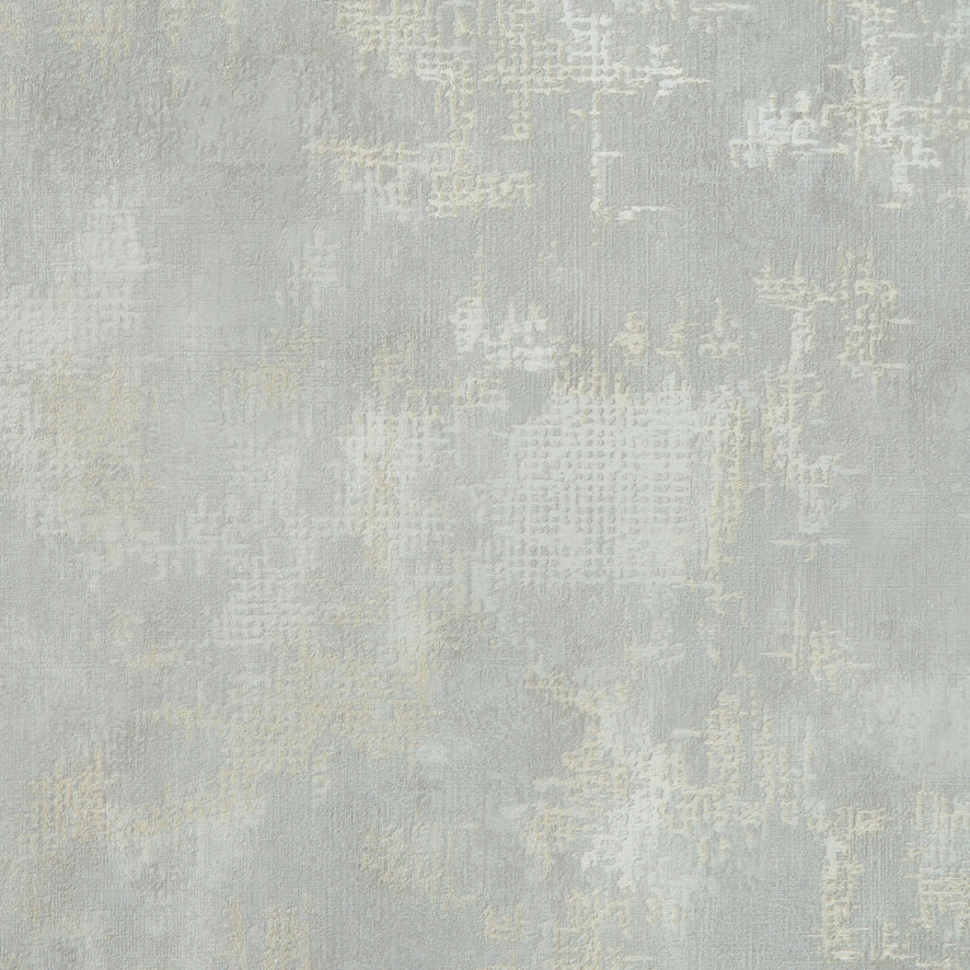 Padua Wallpaper in Gold Metallic on Light Grey