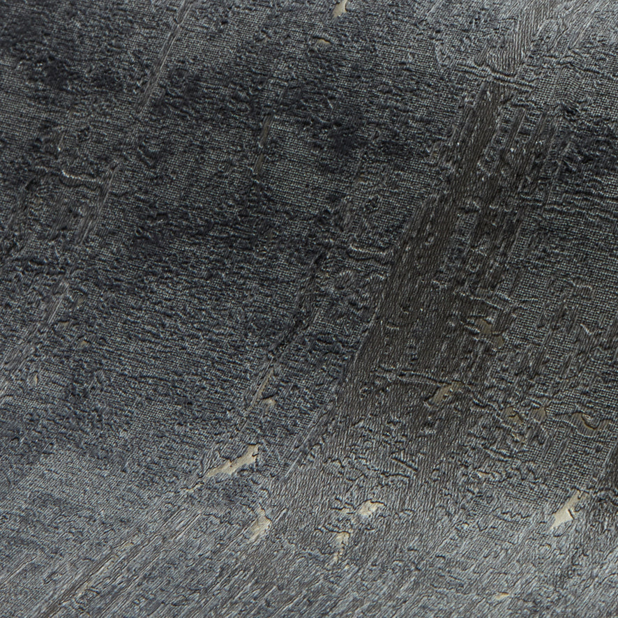 Palermo Wallpaper in Gold Metallic on Bluey Grey