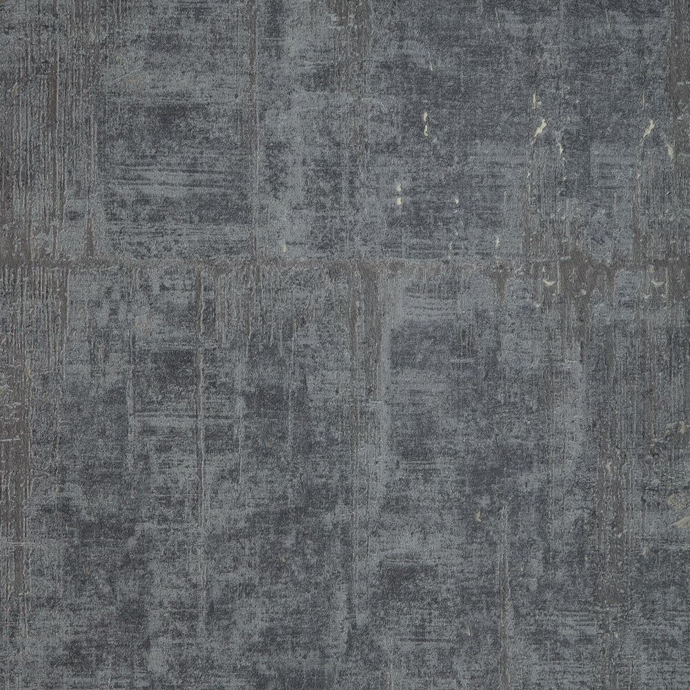 Palermo Wallpaper in Gold Metallic on Bluey Grey