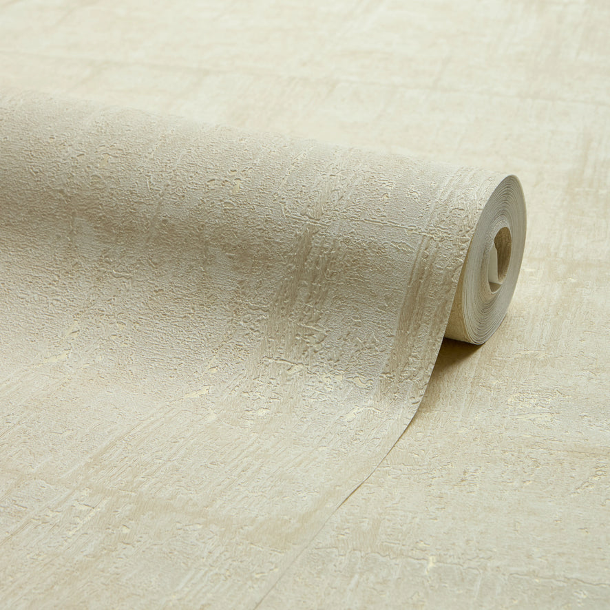 Palermo Wallpaper in Gold Metallic on Cream