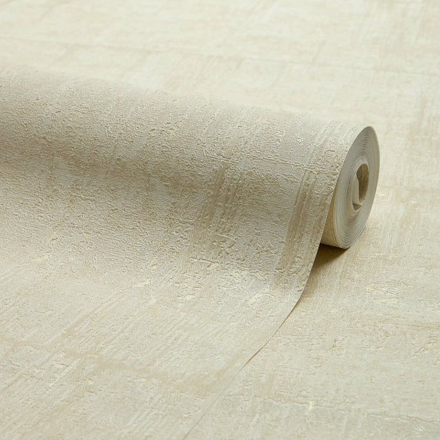 Palermo Wallpaper in Gold Metallic on Cream