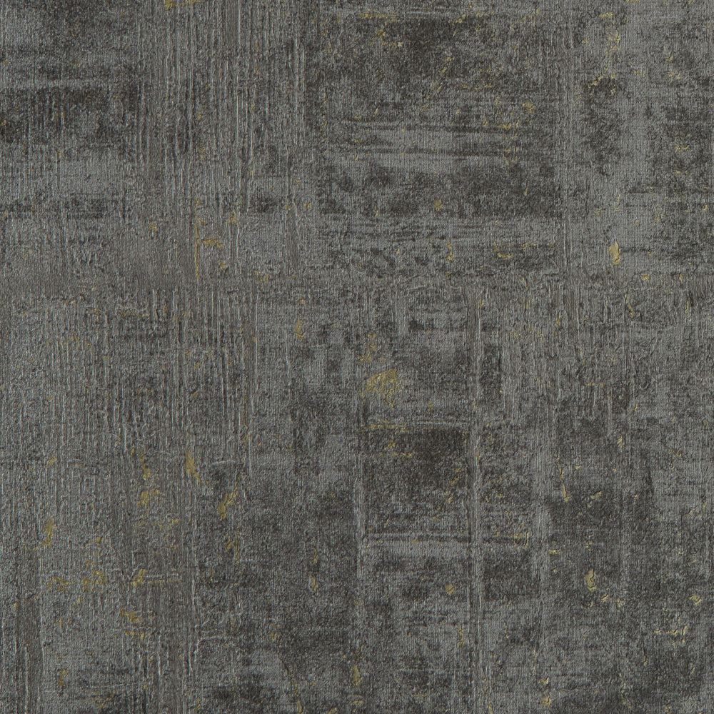 Palermo Wallpaper in Gold Metallic on Graphite