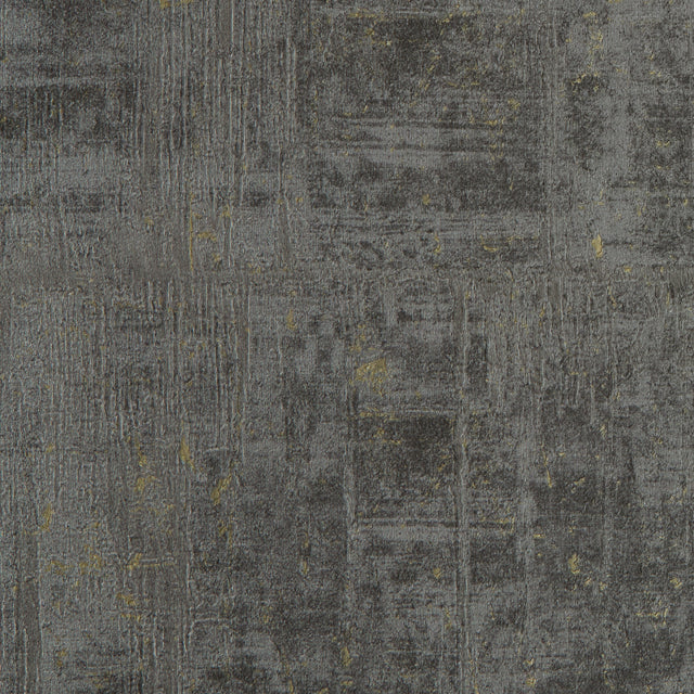 Palermo Wallpaper in Gold Metallic on Graphite
