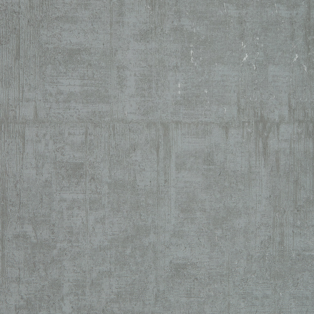 Palermo Wallpaper in Silver Metallic on Grey