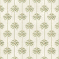 Palm Parade Wallpaper in Green on Cream