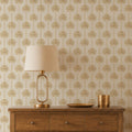 Palm Parade Wallpaper in Honey on Cream