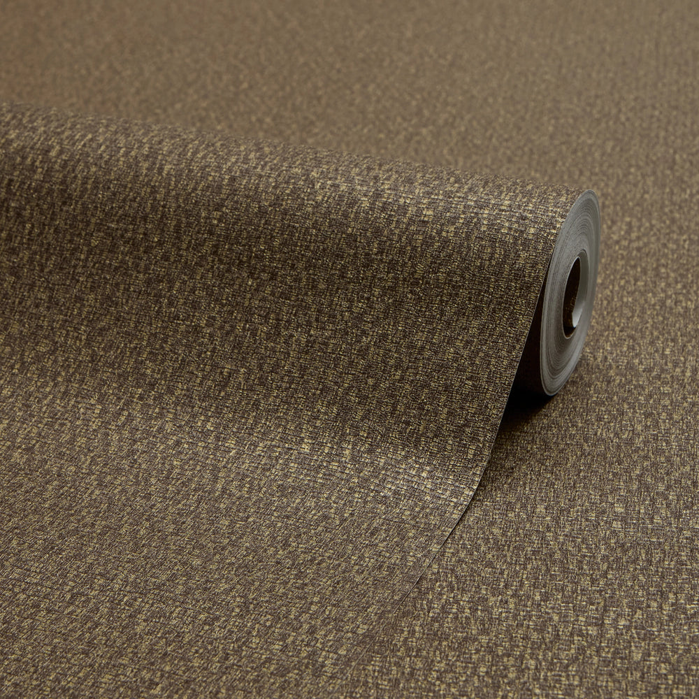 Pavia Wallpaper in Gold and Chocolate